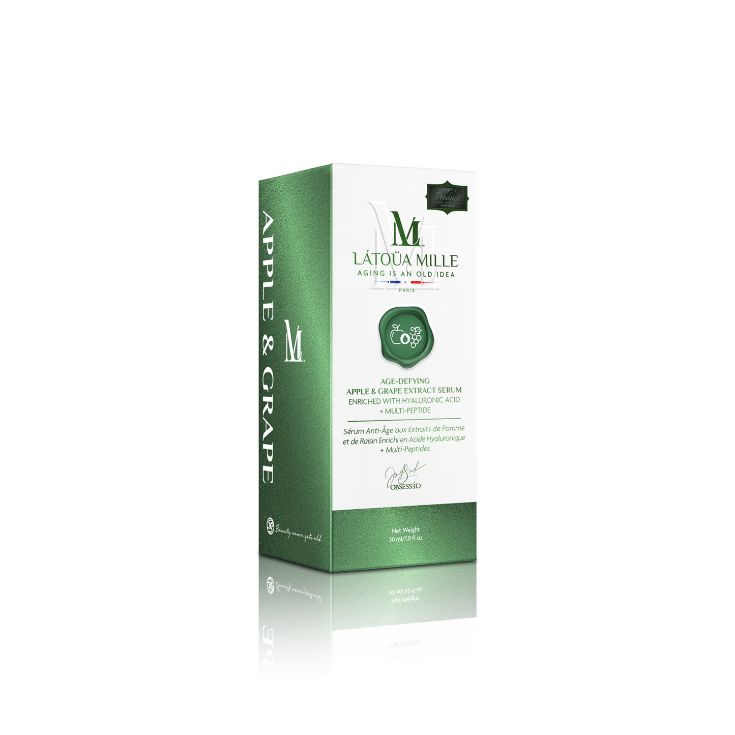 Age-Defying Apple & Grape Extract Serum Enriched With Hyaluronic Acid + Multi-Peptide