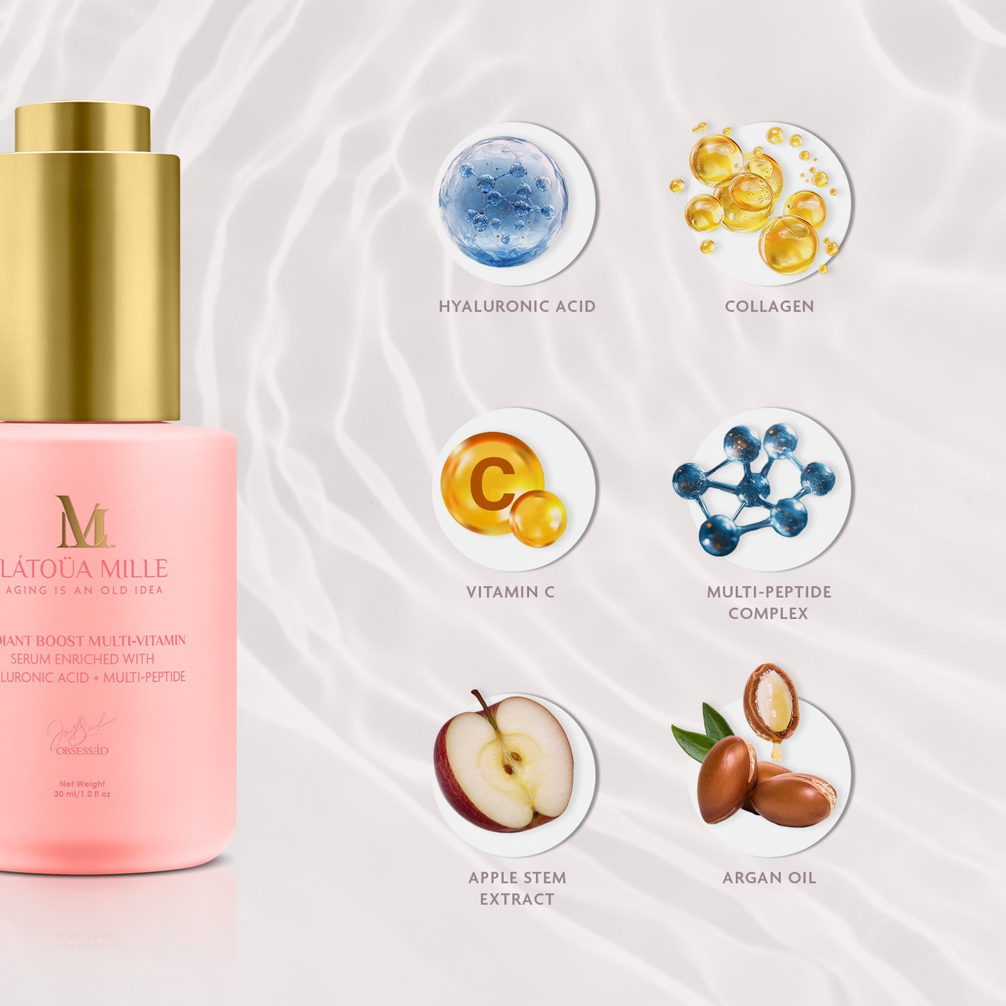 Radiant Boost Multi-Vitamin Serum Enriched with Hyaluronic Acid + Multi-Peptide