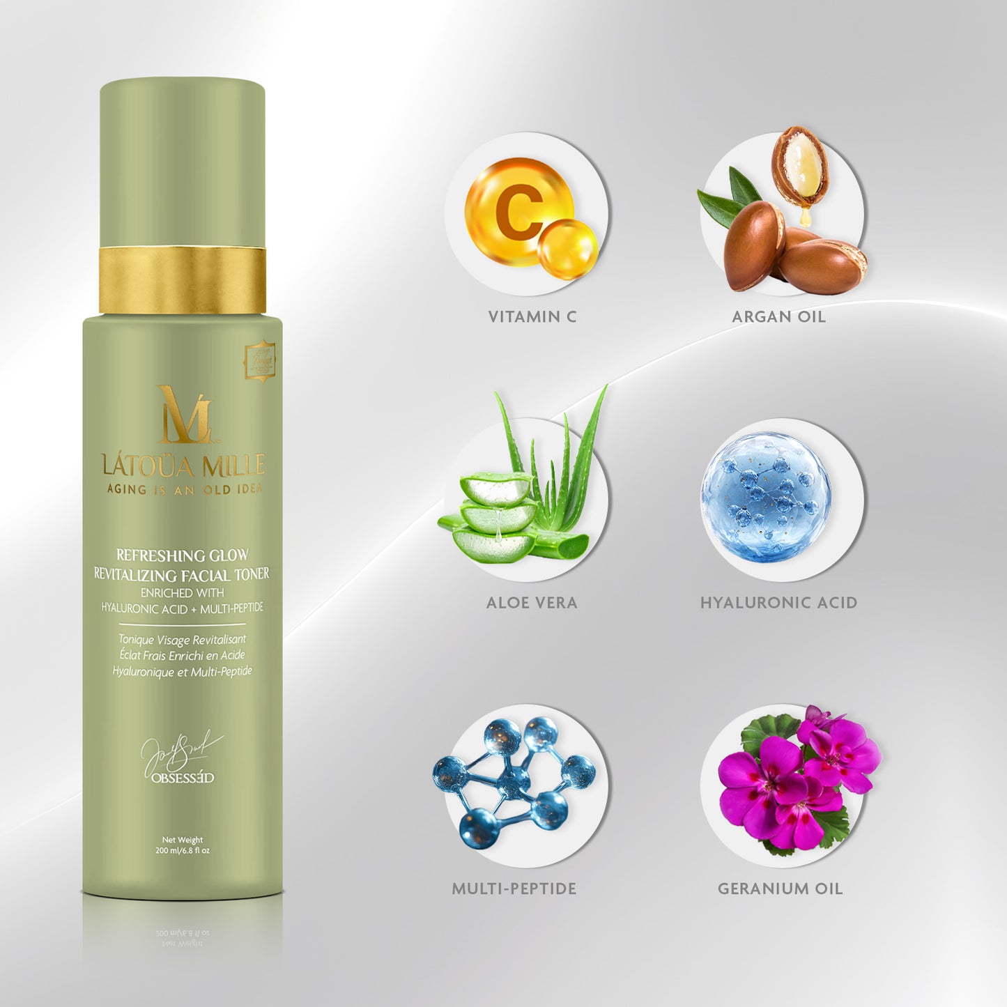 Refreshing Glow Revitalizing Facial Toner Enriched with Hyaluronic Acid + Multi-Peptide