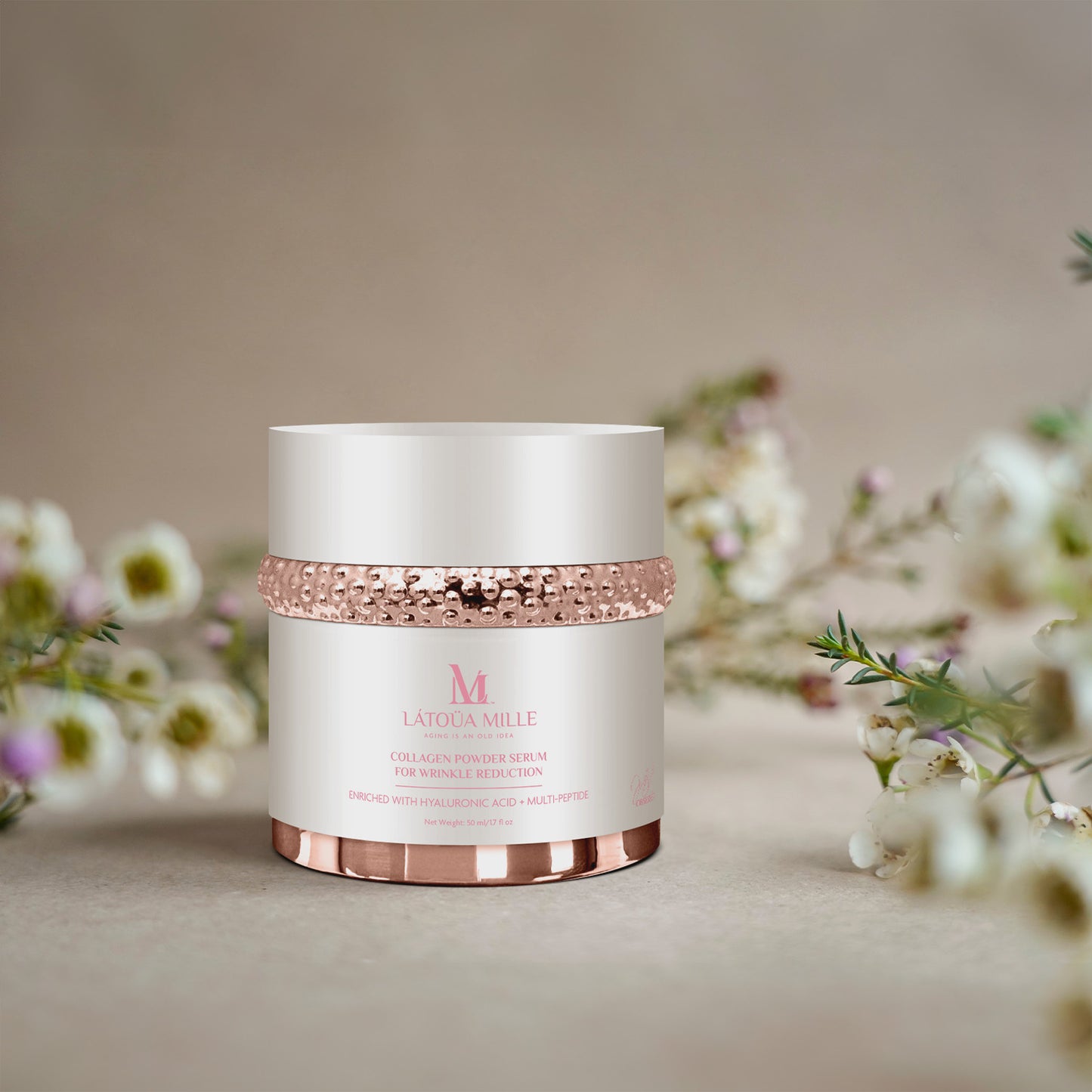 Collagen Powder Serum for Wrinkle Reduction Hyaluronic Acid + Multi-Peptide