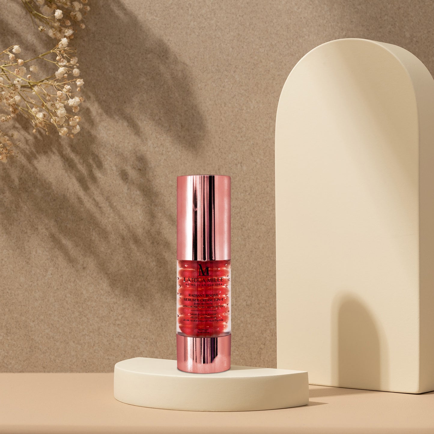 Radiant Boost Serum & Cream 2-in-1 Enriched with Hyaluronic Acid + Multi-Peptide