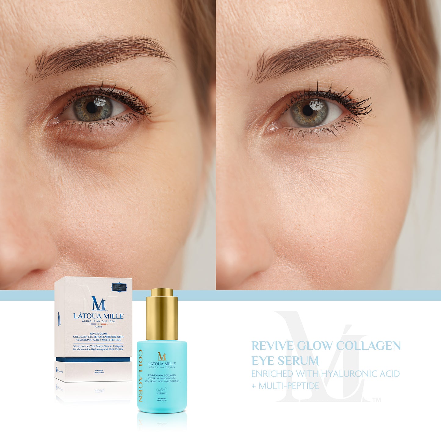 Revive Glow Collagen Eye Serum Enriched with Hyaluronic Acid + Multi-Peptide