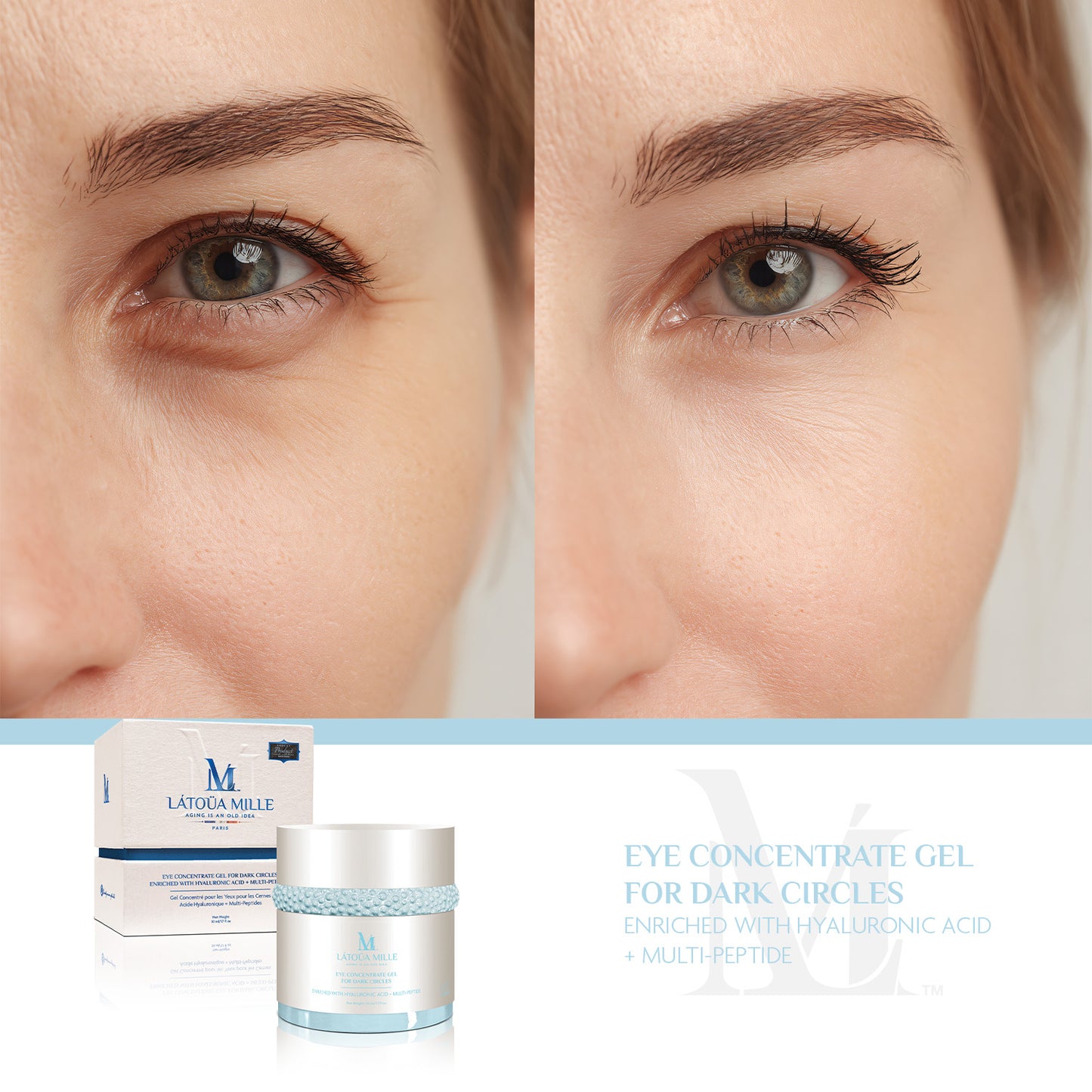 Eye Concentrate Gel for Dark Circles Hyaluronic Acid + Multi-Peptide