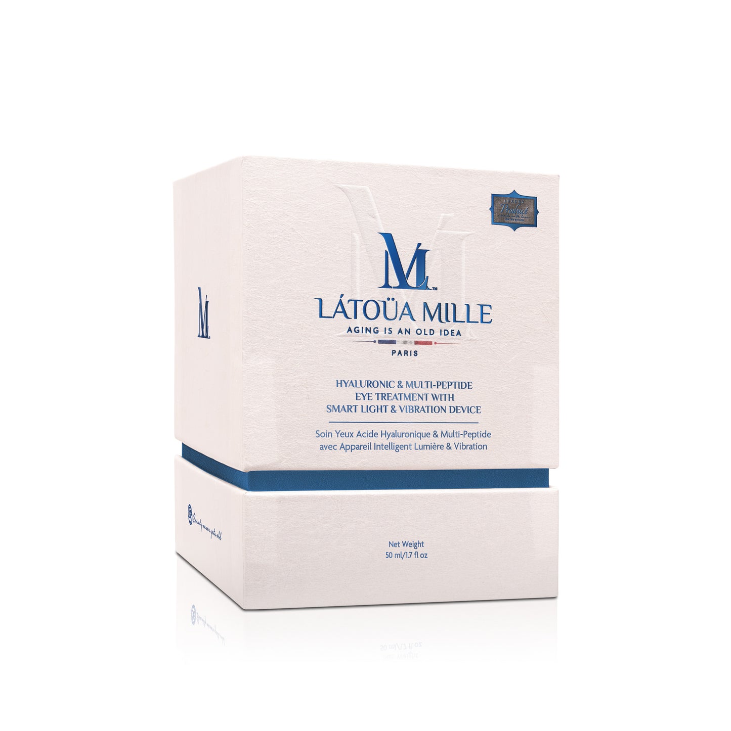 Hyaluronic & Multi-Peptide Eye Treatment with Smart Light & Vibration Device