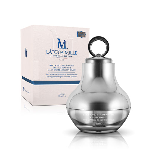 Hyaluronic & Multi-Peptide Eye Treatment with Smart Light & Vibration Device
