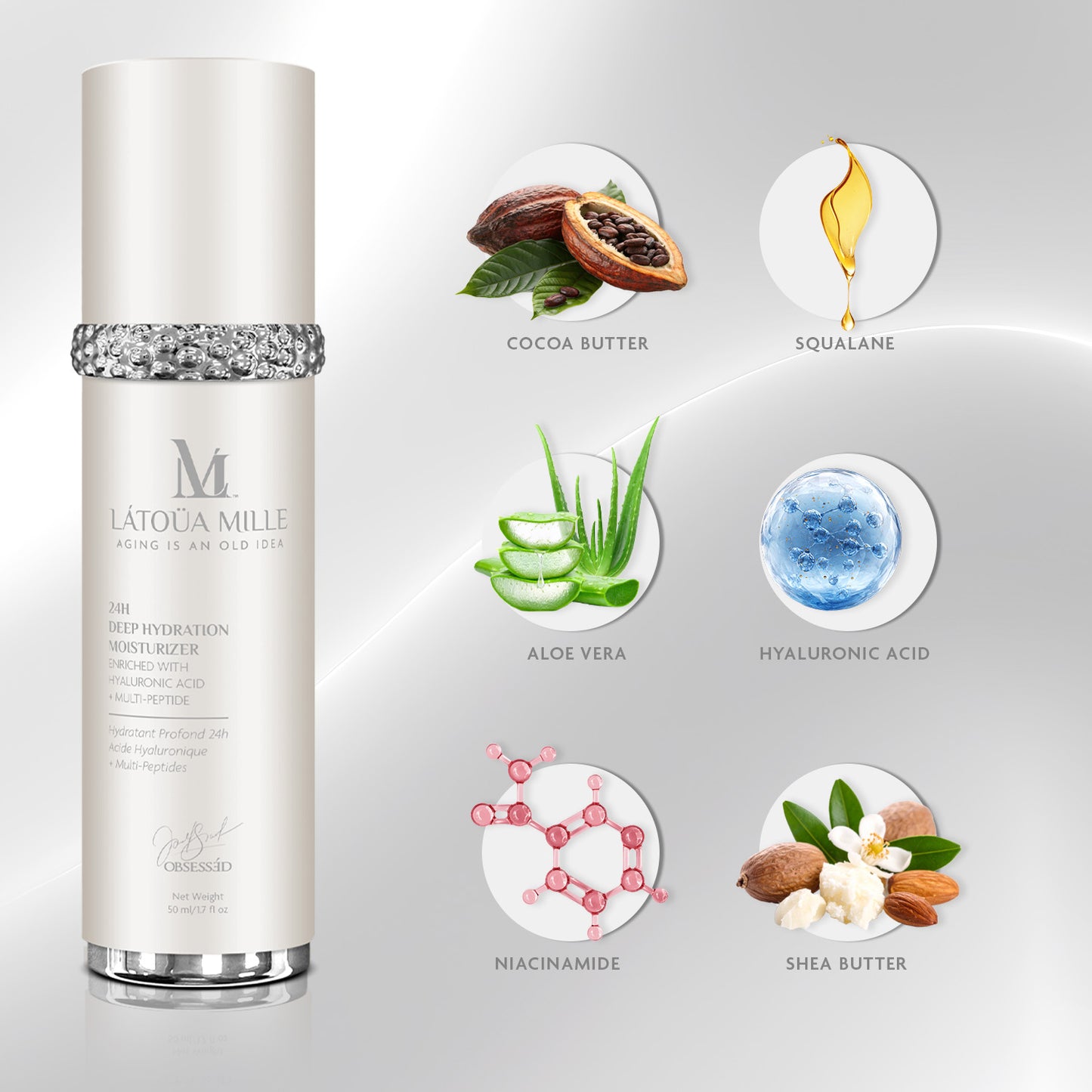 24h Deep Hydration Moisturizer Hyaluronic Acid + Multi-Peptide