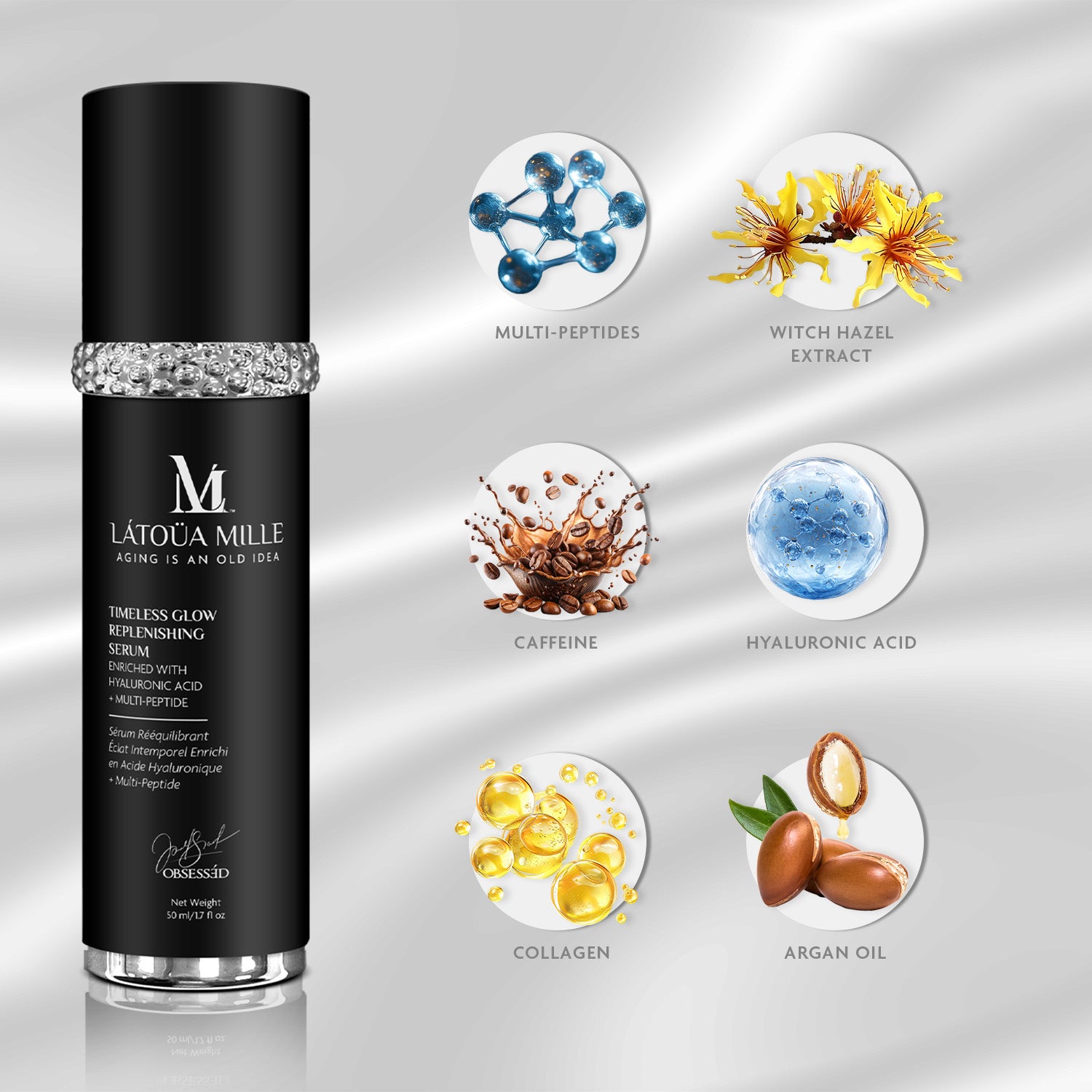 Timeless Glow Replenishing Serum Enriched with Hyaluronic Acid +