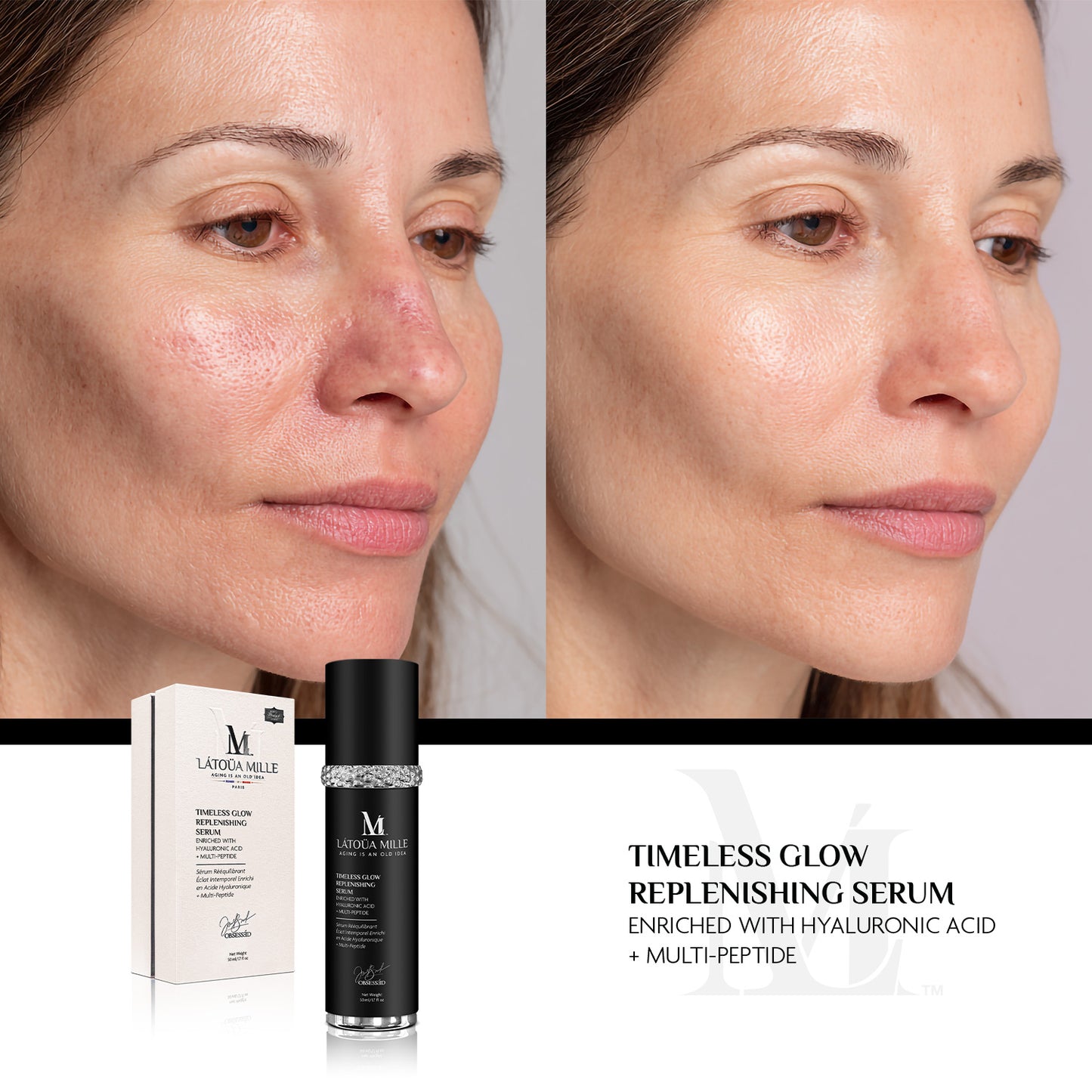 Timeless Glow Replenishing Serum Enriched with Hyaluronic Acid + Multi-Peptide