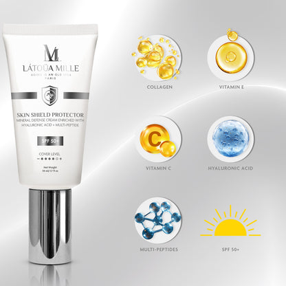 Skin Shield Protector Mineral Defense Cream Enriched with Hyaluronic Acid + Multi-Peptide
