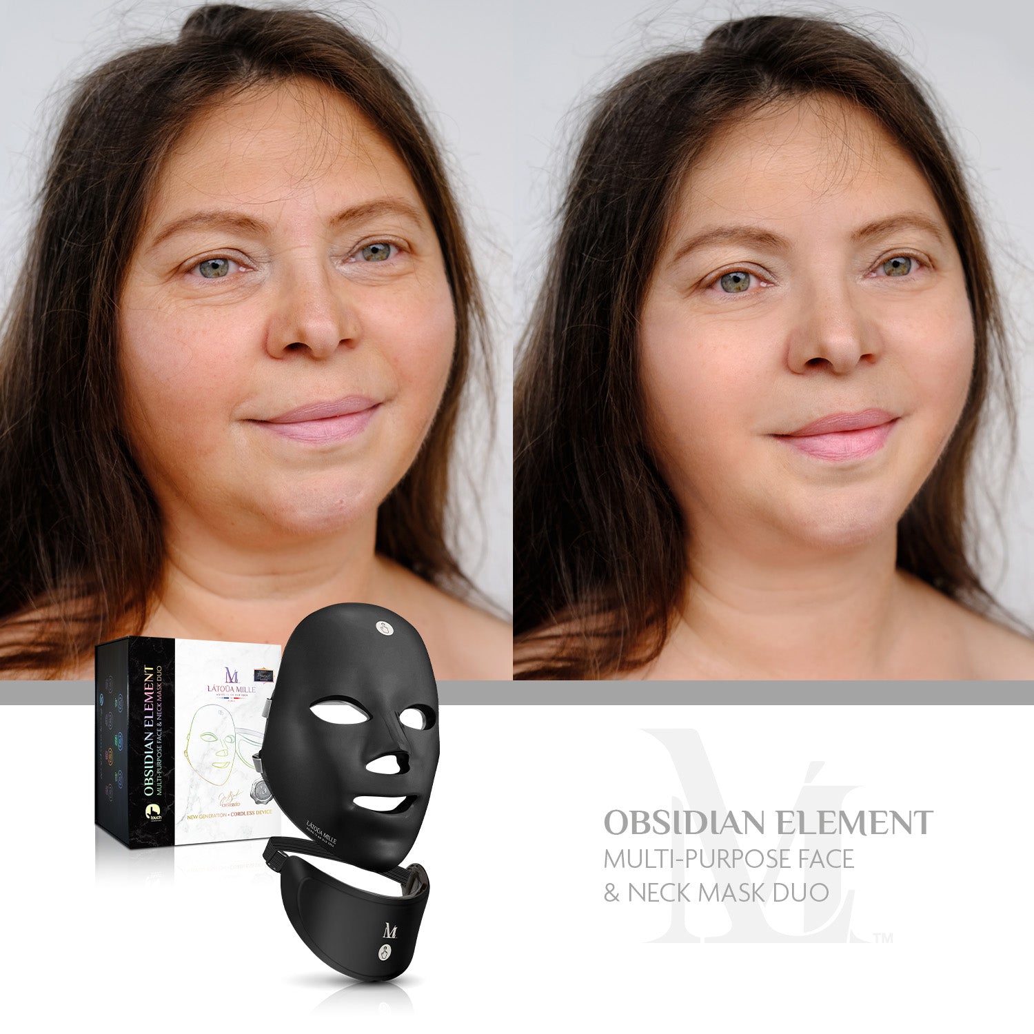 Obsidian Element Multi-Purpose Face & Neck Mask Duo – Latoua Mille